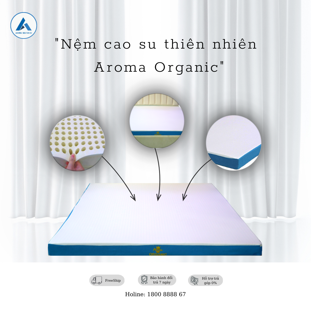 Nệm cao su thiên nhiên Aroma Organic có điểm gì đặc biệt