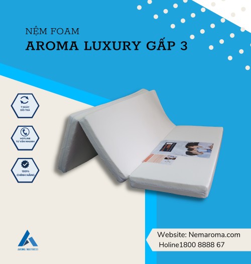 Những điểm nổi bật của nệm cao su foam Aroma Luxury gấp 3