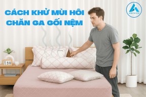 Cách khử mùi hôi chăn ga gối nệm