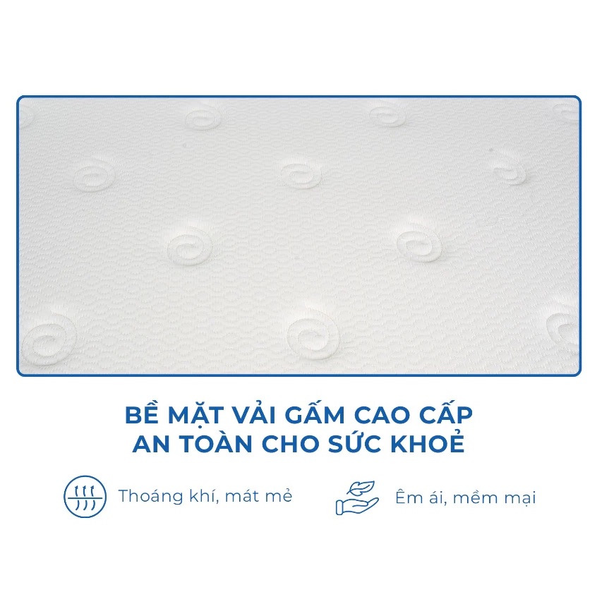 Bề mặt nệm vải gấp cao cấp
